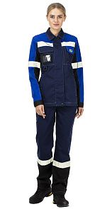 Куртка женская рабочая летняя для ИТР "Виват" NEW серо-черно-красная