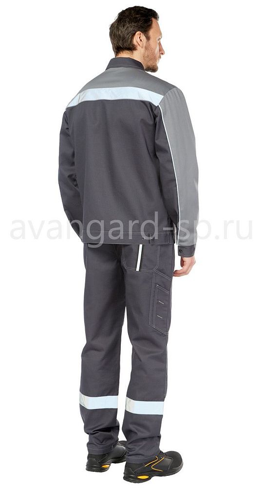 Костюм рабочий мужской летний Оптима т. серый-серый